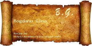 Bogdanu Gina névjegykártya